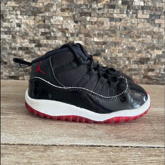 2019 Nike Air Jordan 11 Retro XI TD Bred Shoes Baby Toddler Sz 8C 378040 061